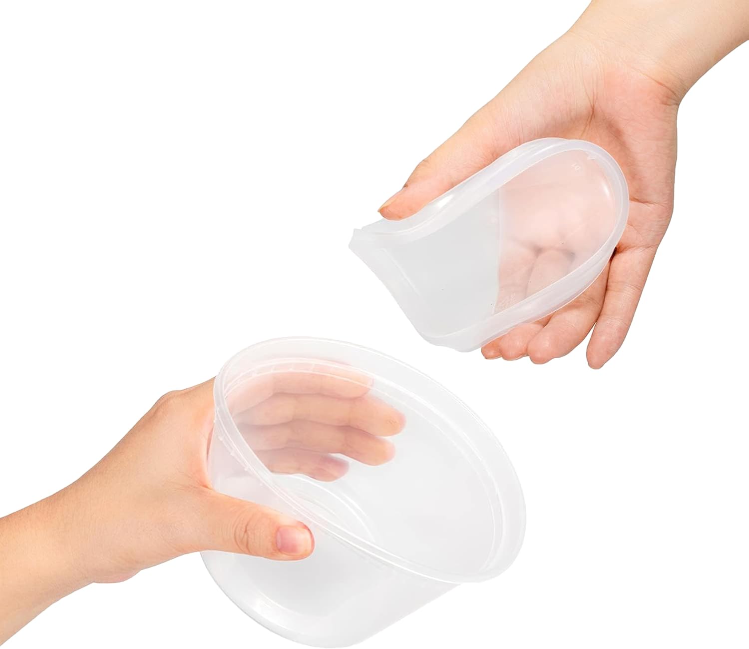 TashiBox Deli Food Containers with Lids 48 Sets (16 & 32 oz 24 Each) - Plastic Food Storage Containers - Clear Disposable Meal Prep Containers, BPA Free, Leakproof, Microwave and Freezer Safe