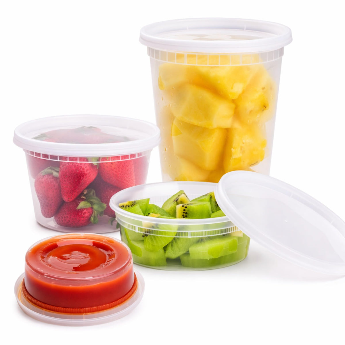 TashiBox [16 oz-36 Sets, Plastic Deli Food Storage Freezer Containers With Airtight Lids，Plastic Microwavable Soup Containers