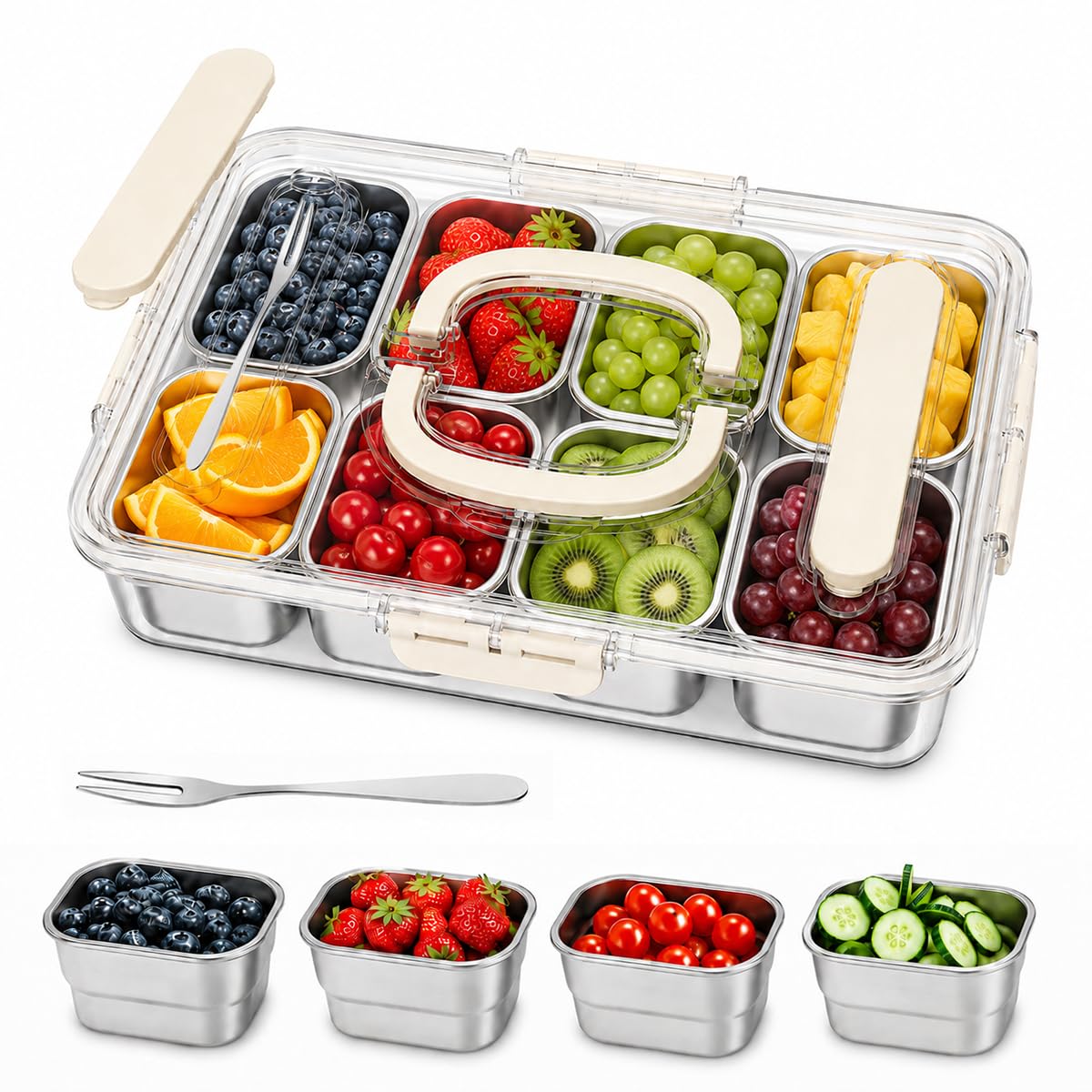 Rotating Food Storage Containers Set of 6, 23oz (690ml) Clear PET Jars with Dual Pour Lids, 360° Lazy Susan Pantry Organizer for Snacks, Cereal, Nuts, Oats & Dry Foods, Kitchen Grain Dispenser