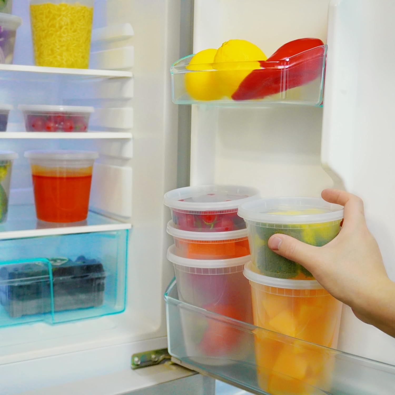 TashiBox [16 oz-36 Sets, Plastic Deli Food Storage Freezer Containers With Airtight Lids，Plastic Microwavable Soup Containers