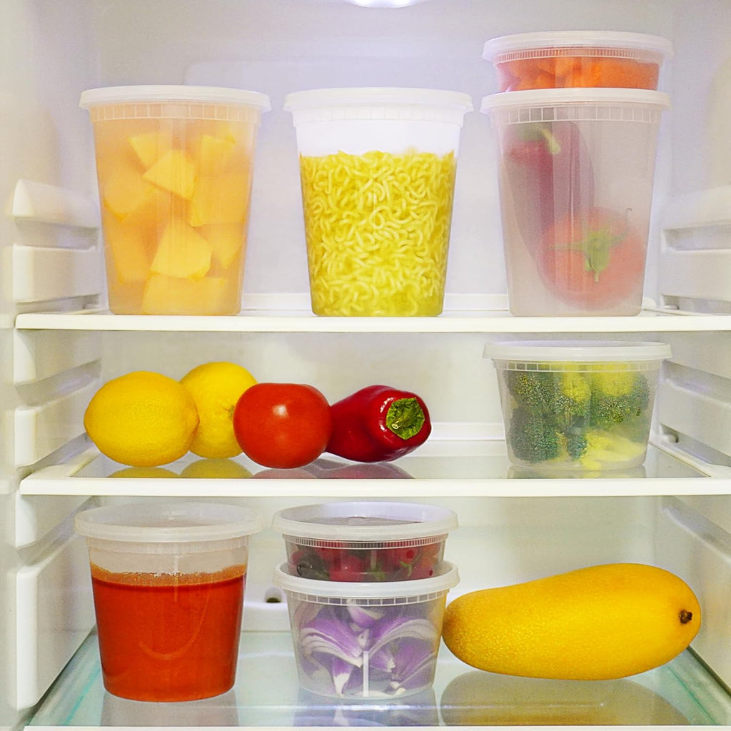 TashiBox [16 oz-36 Sets, Plastic Deli Food Storage Freezer Containers With Airtight Lids，Plastic Microwavable Soup Containers